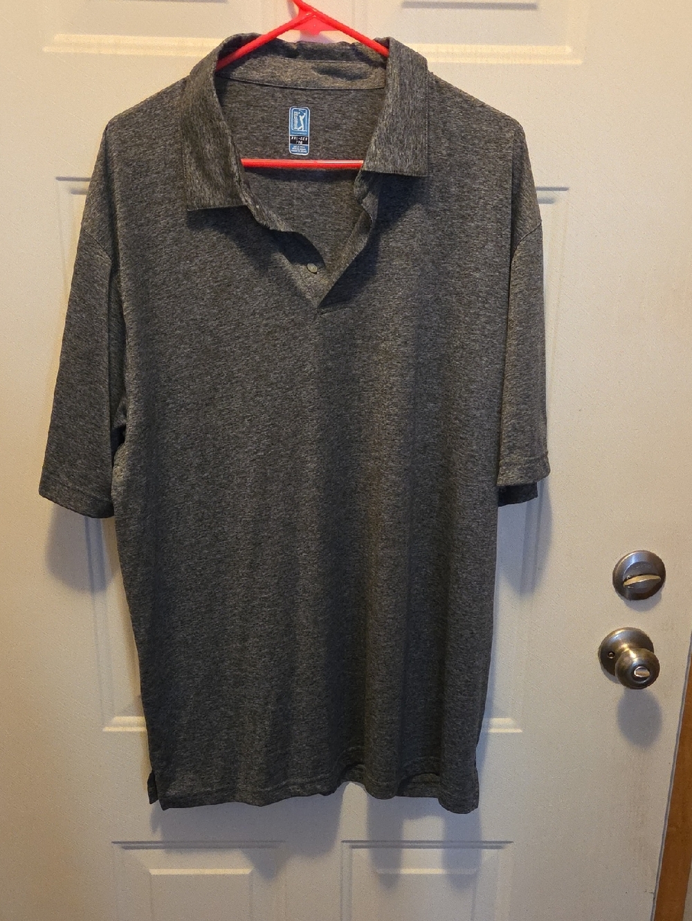 PGA Tour Men's Dark Heather Gray Polo